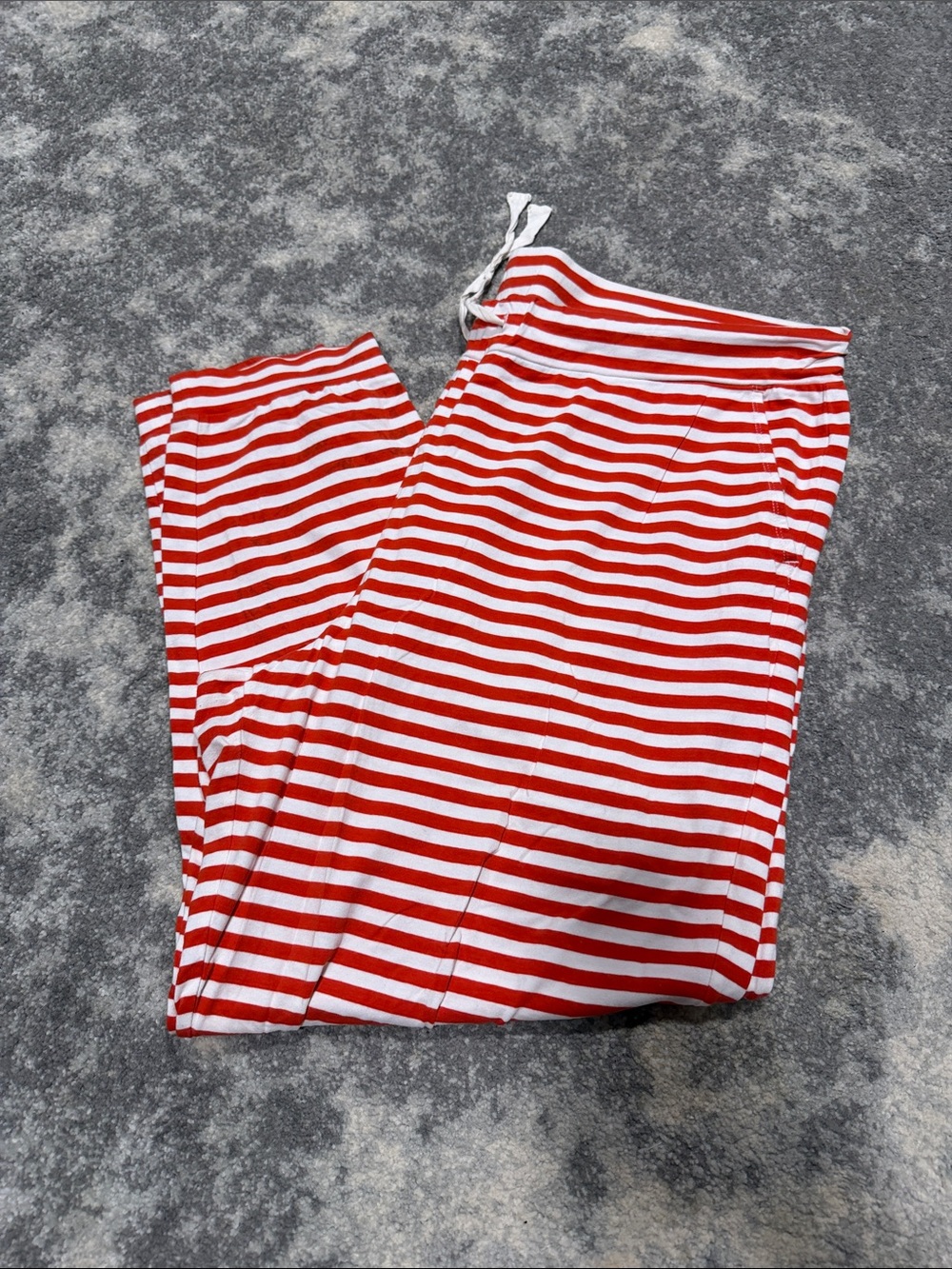 JCrew Red and White Stripe Lounge Pants